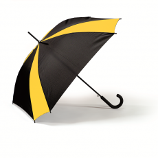 Yellow and black umbrella Saint Tropez