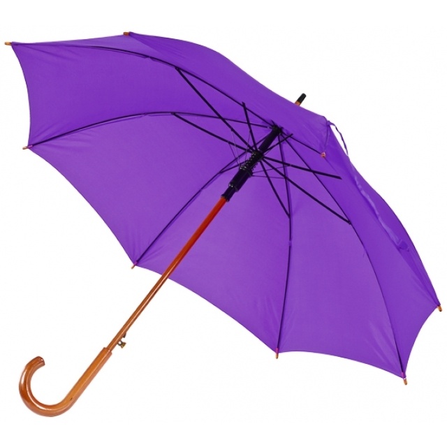 Wooden automatic umbrella NANCY  color purple