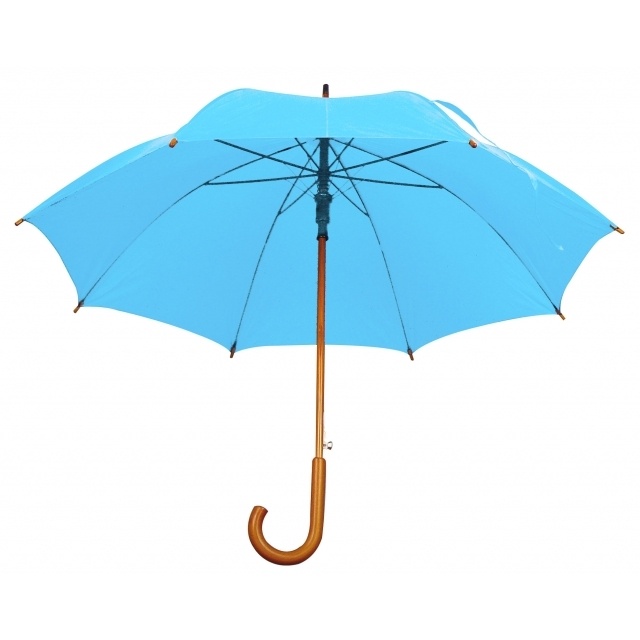 Wooden automatic umbrella NANCY  color light blue