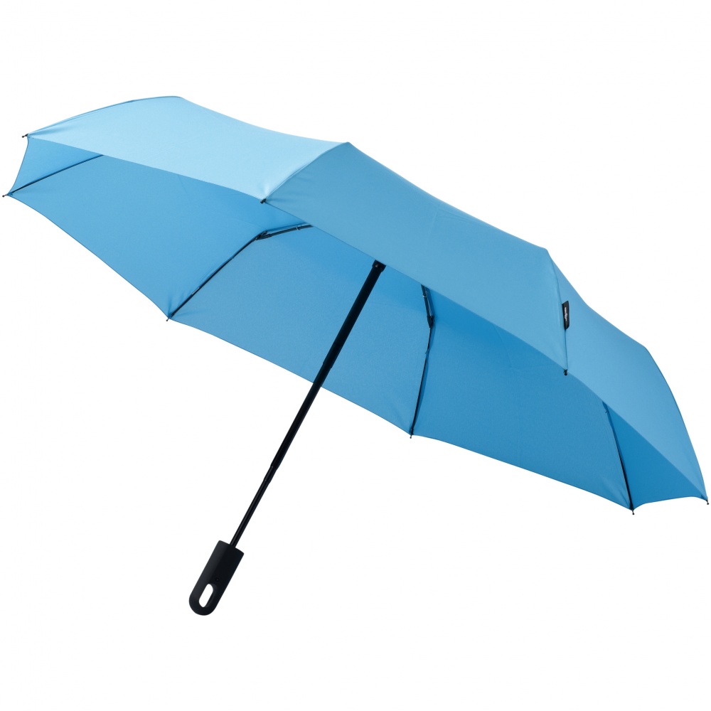 21.5" Traveler 3-section umbrella, light blue