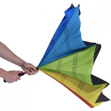 Colourful reversible automatic umbrella, multicolor