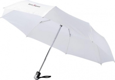 21.5" Alex 3-Section auto open and close umbrella, white