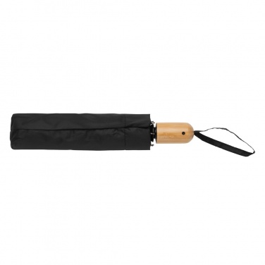 21" Impact AWARE™ RPET 190T bamboo auto open/close umbrella