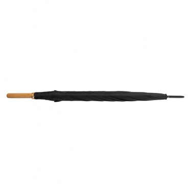27" Impact AWARE™ RPET 190T auto open bamboo umbrella