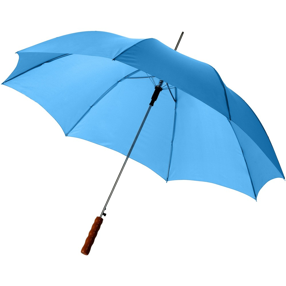Lisa 23" auto open umbrella with wooden handle – opened