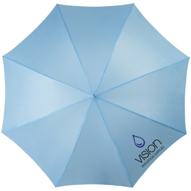 Lisa 23" auto open umbrella with wooden handle with logo – top view