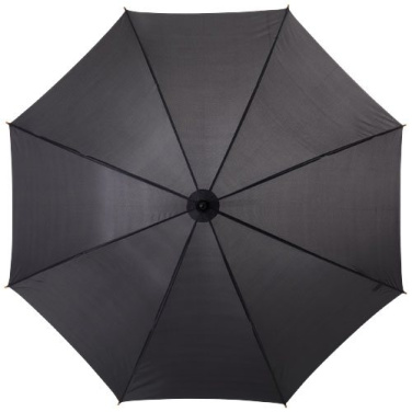 Jova 23" umbrella with wooden shaft and handle, Solid black, product image (1)