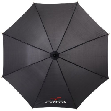 Jova 23" umbrella with wooden shaft and handle, Solid black, product image (3)