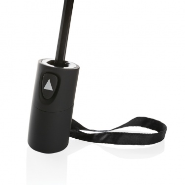 21-tolline Impact AWARE™ RPET 190T automaatselt avanev minivihmavari, must – detailvaade 4