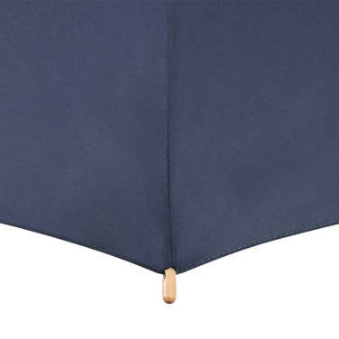 FARE ÖkoBrella soodne automaatne vihmavari taaskasutatud PET-kattega logoga, tumesinine (waterSAVE®) – detailvaade 4