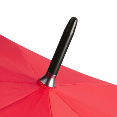 FARE ÖkoBrella automaatne golfivihmavari taaskasutatud PET-kattega ja puidust käepidemega, punane (waterSAVE®) – detailvaade 5