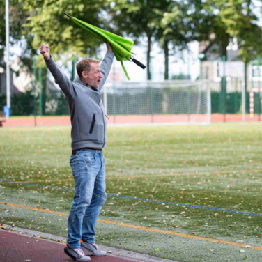 FARE soodne automaatne golfivihmavari pehme käepidemega 120 cm logoga, laimiroheline – detailvaade 7