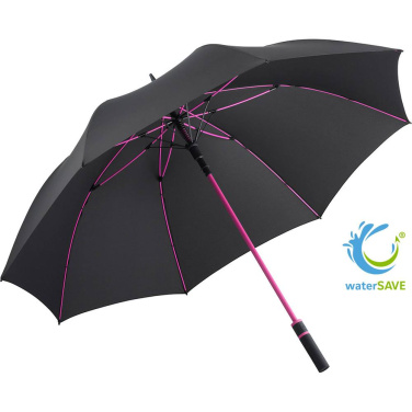 FARE® Style värviliste detailidega automaatne golfivihmavari logoga, must-magenta – tootefoto