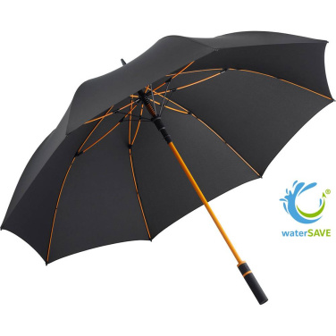 FARE® Style värviliste detailidega automaatne golfivihmavari logoga, must-oranž – tootefoto
