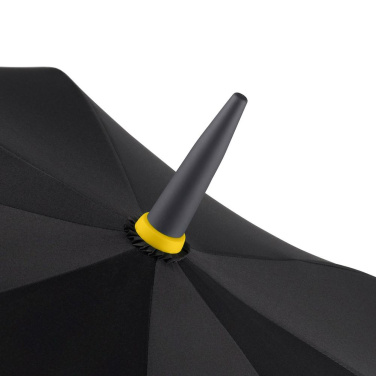 FARE® Style värviliste detailidega automaatne golfivihmavari logoga, must-kollane – detailvaade 9