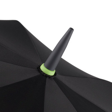 FARE® Style värviliste detailidega automaatne golfivihmavari logoga, must-laimiroheline – detailvaade 9