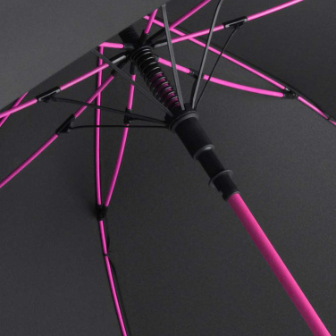 FARE® Style värviliste detailidega automaatne golfivihmavari logoga, must-magenta – detailvaade 2