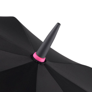 FARE® Style värviliste detailidega automaatne golfivihmavari logoga, must-magenta – detailvaade 3
