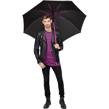 FARE® Style värviliste detailidega automaatne golfivihmavari logoga, must-magenta – detailvaade 8