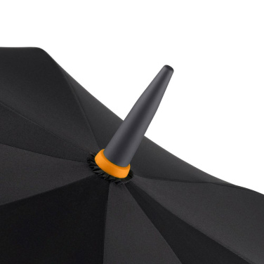 FARE® Style värviliste detailidega automaatne golfivihmavari logoga, must-oranž – detailvaade 8