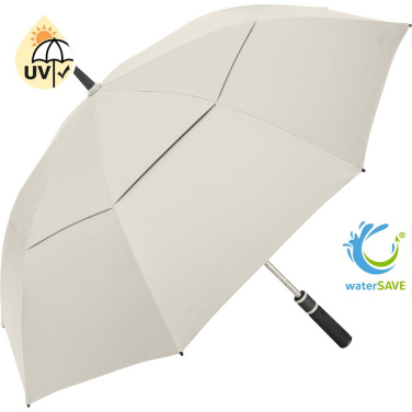 FARE® Doubleface XL Vent kahevärviline ventilatsiooniga golfivihmavari logoga, naturaalvalge (waterSAVE®) / must – tootefoto