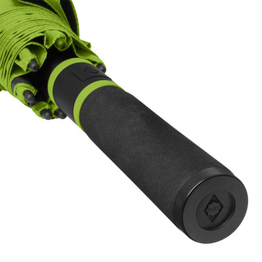 FARE® Doubleface XL Vent kahevärviline ventilatsiooniga golfivihmavari logoga, laimiroheline (waterSAVE®) / must – detailvaade 3