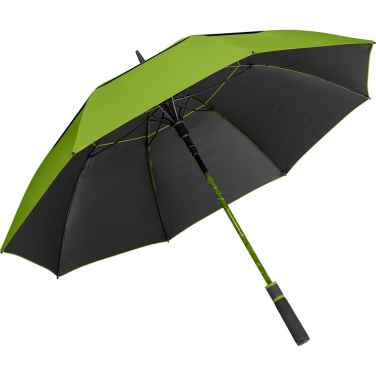 FARE® Doubleface XL Vent kahevärviline ventilatsiooniga golfivihmavari logoga, laimiroheline (waterSAVE®) / must – detailvaade 9
