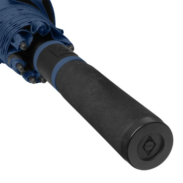 FARE® Doubleface XL Vent kahevärviline ventilatsiooniga golfivihmavari logoga, tumesinine (waterSAVE®) / must – detailvaade 2