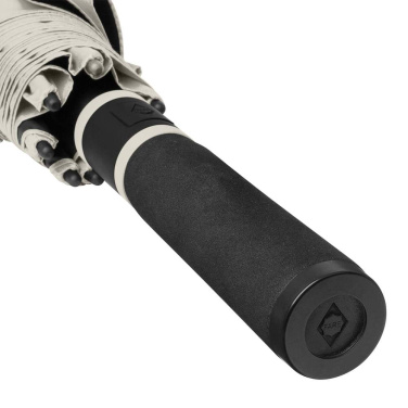 FARE® Doubleface XL Vent kahevärviline ventilatsiooniga golfivihmavari logoga, naturaalvalge (waterSAVE®) / must – detailvaade 2