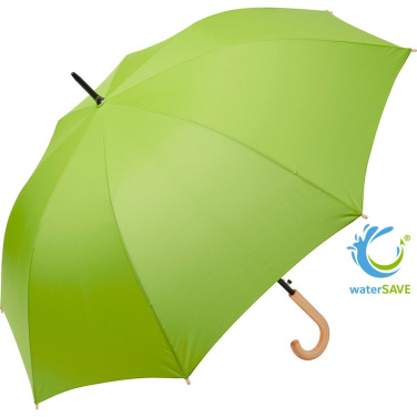 FARE ÖkoBrella automaatne golfivihmavari taaskasutatud PET-kattega 122 cm logoga, laimiroheline (waterSAVE®) – tootefoto