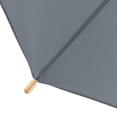 FARE ÖkoBrella automaatne golfivihmavari taaskasutatud PET-kattega 122 cm logoga, hall (waterSAVE®) – detailvaade 5