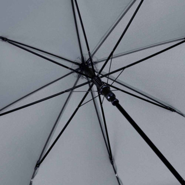 FARE ÖkoBrella automaatne golfivihmavari taaskasutatud PET-kattega 122 cm logoga, hall (waterSAVE®) – detailvaade 6
