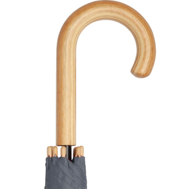 FARE ÖkoBrella automaatne golfivihmavari taaskasutatud PET-kattega 122 cm logoga, hall (waterSAVE®) – detailvaade 7