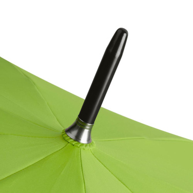 FARE ÖkoBrella automaatne golfivihmavari taaskasutatud PET-kattega 122 cm logoga, laimiroheline (waterSAVE®) – detailvaade 4
