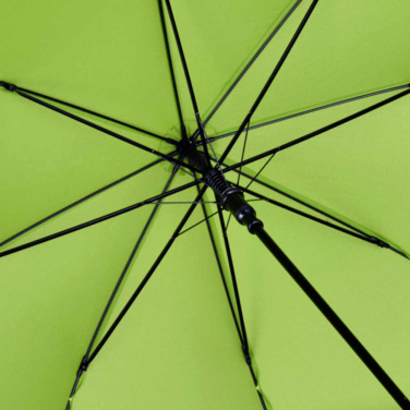 FARE ÖkoBrella automaatne golfivihmavari taaskasutatud PET-kattega 122 cm logoga, laimiroheline (waterSAVE®) – detailvaade 6