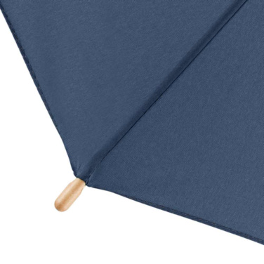 FARE ÖkoBrella automaatne golfivihmavari taaskasutatud PET-kattega 122 cm logoga, tumesinine (waterSAVE®) – detailvaade 5