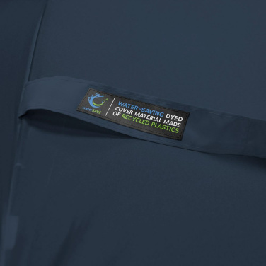 FARE ÖkoBrella automaatne golfivihmavari taaskasutatud PET-kattega 122 cm logoga, tumesinine (waterSAVE®) – detailvaade 8