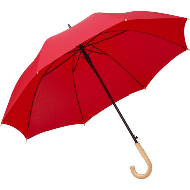 FARE ÖkoBrella automaatne golfivihmavari taaskasutatud PET-kattega 122 cm logoga, punane (waterSAVE®) – detailvaade 2