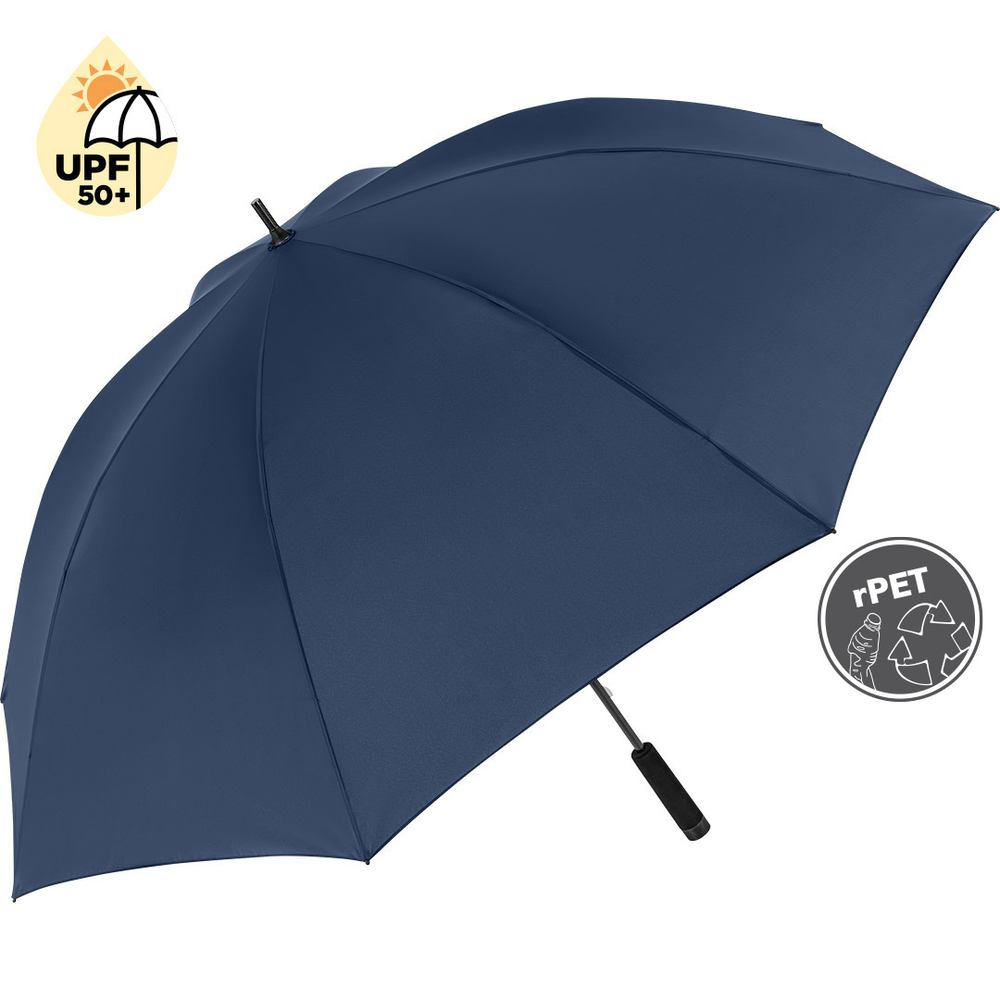 FARE® Carbon UltraLight ülikerge golfivihmavari UV-kaitsega logoga, tumesinine – tootefoto