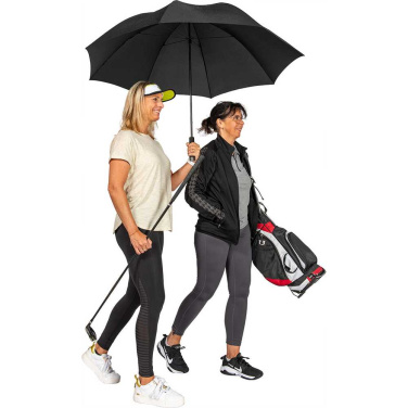 FARE® Carbon UltraLight ülikerge golfivihmavari UV-kaitsega logoga, must – detailvaade 3