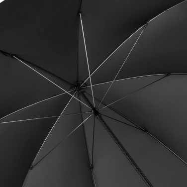 FARE® Carbon UltraLight ülikerge golfivihmavari UV-kaitsega logoga, must – detailvaade 7
