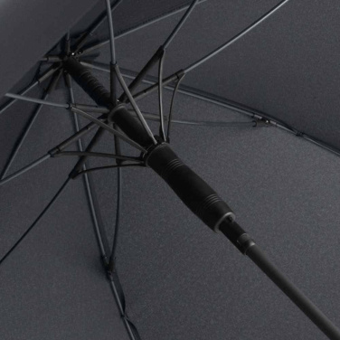 FARE® Style värviliste detailidega keskmine automaatne vihmavari logoga, must-hall – värvinäidis