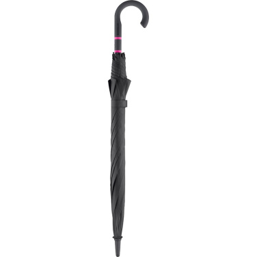 FARE® Style värviliste detailidega keskmine automaatne vihmavari logoga, must-magenta – detailvaade 10