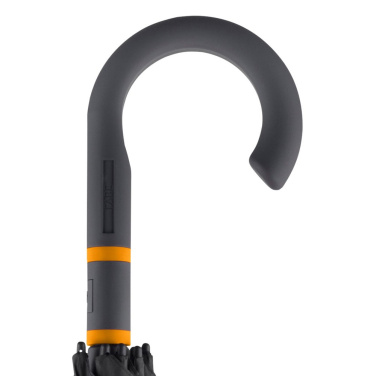 FARE® Style värviliste detailidega keskmine automaatne vihmavari logoga, must-oranž – detailvaade 4