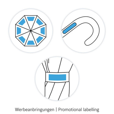 FARE ALU light10 Colori vikerkaarevärviline keskmine vihmavari logoga – tootefoto