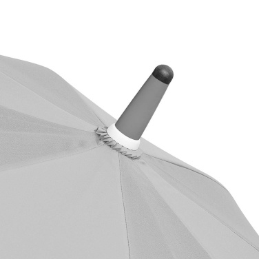 FARE® Whiteline valgete detailidega keskmine automaatne vihmavari logoga, helehall – detailvaade 5