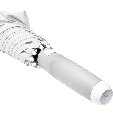 FARE® Whiteline valgete detailidega keskmine automaatne vihmavari logoga, valge – detailvaade 3