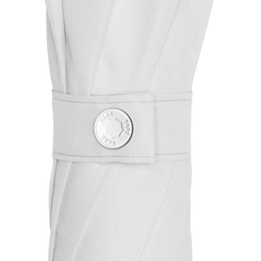 FARE® Whiteline valgete detailidega keskmine automaatne vihmavari logoga, valge – detailvaade 8