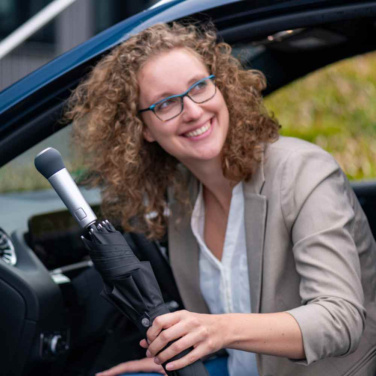 FARE® Gearshift käigukangi käepidemega keskmine vihmavari logoga, must (waterSAVE®) – detailvaade 2