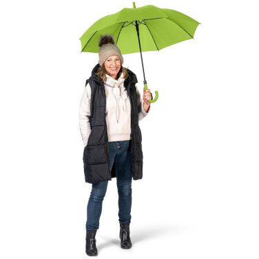 FARE® Fashion AC ühevärviline automaatne vihmavari logoga, laimiroheline – detailvaade 4